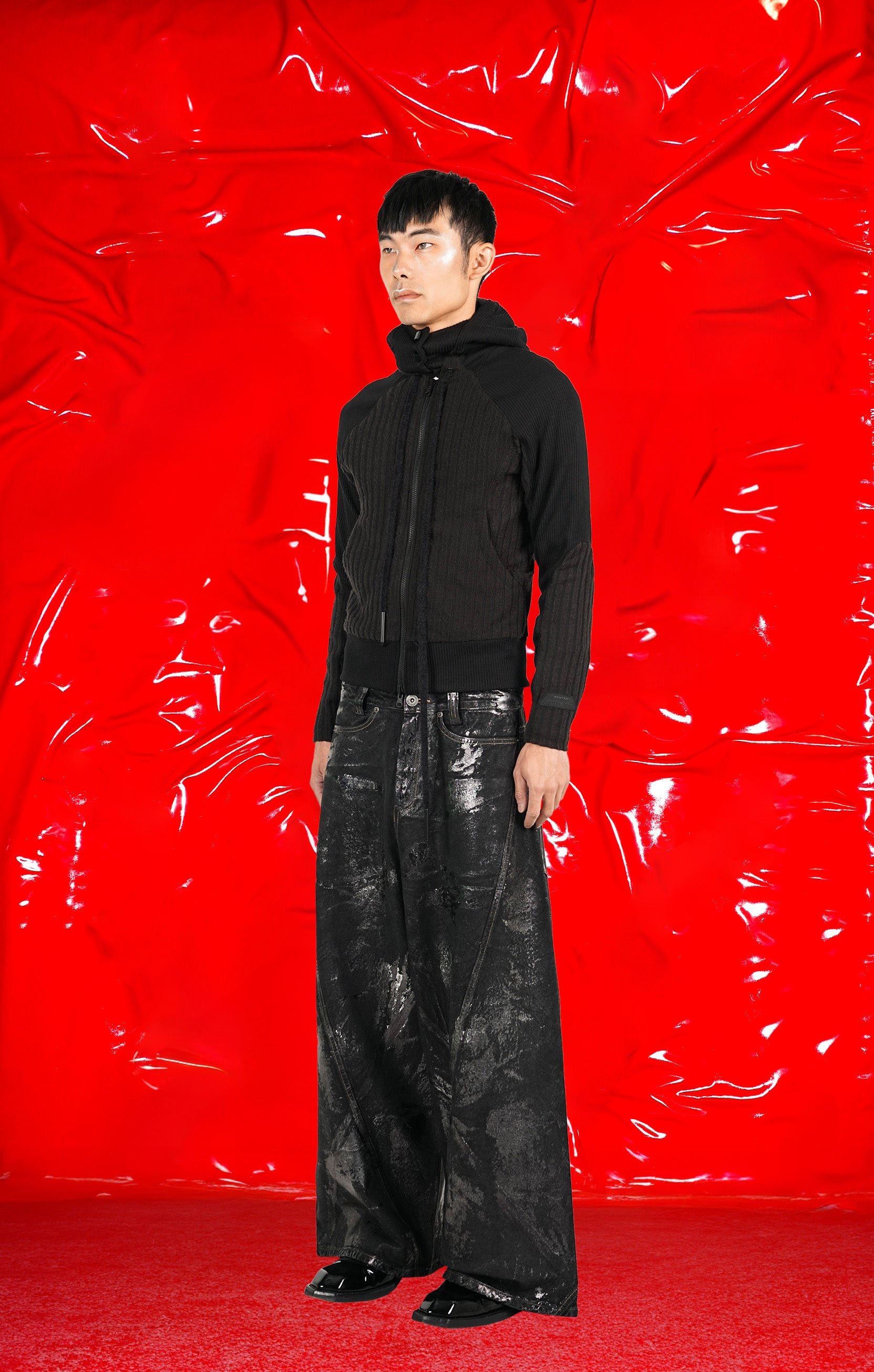 PANELED REVERSIBLE HOODIE