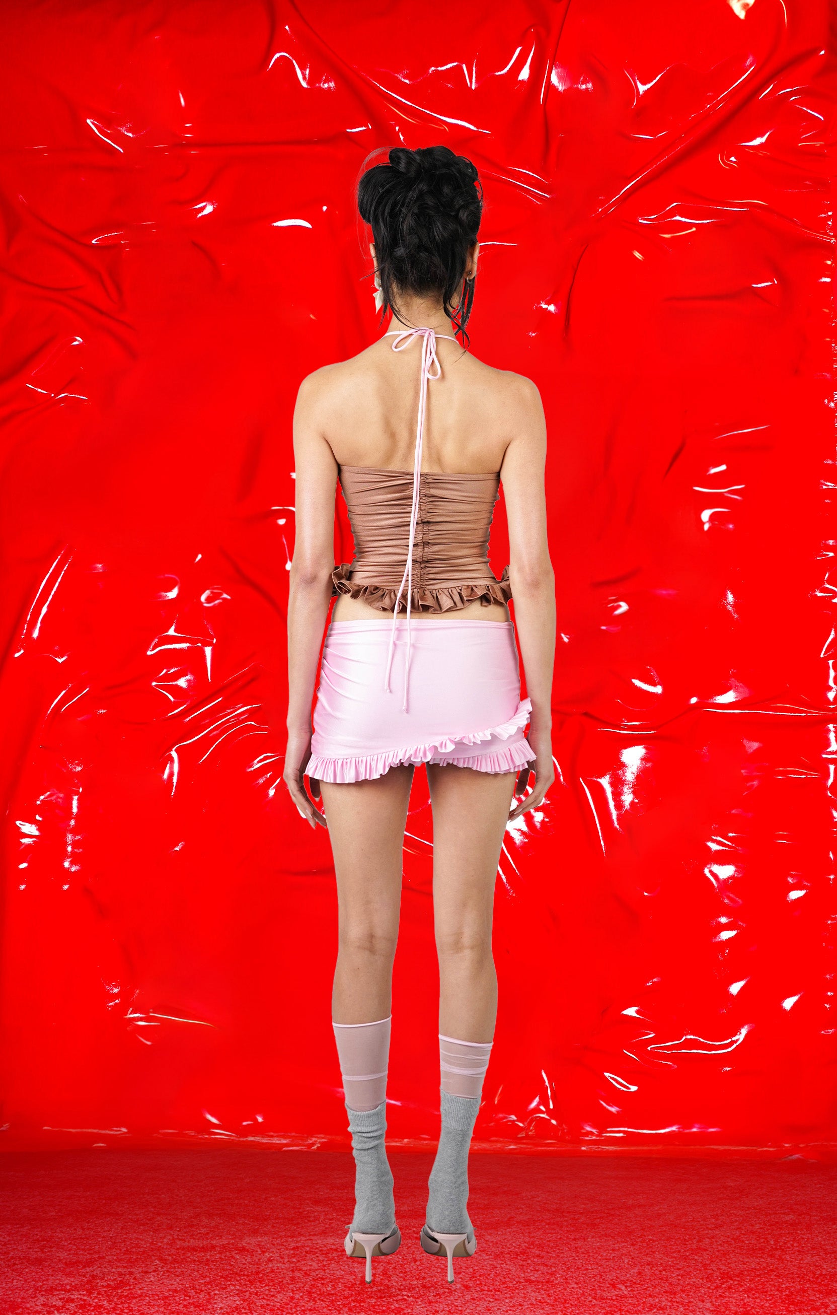 ALIVEYA TOP PINK/BROWN