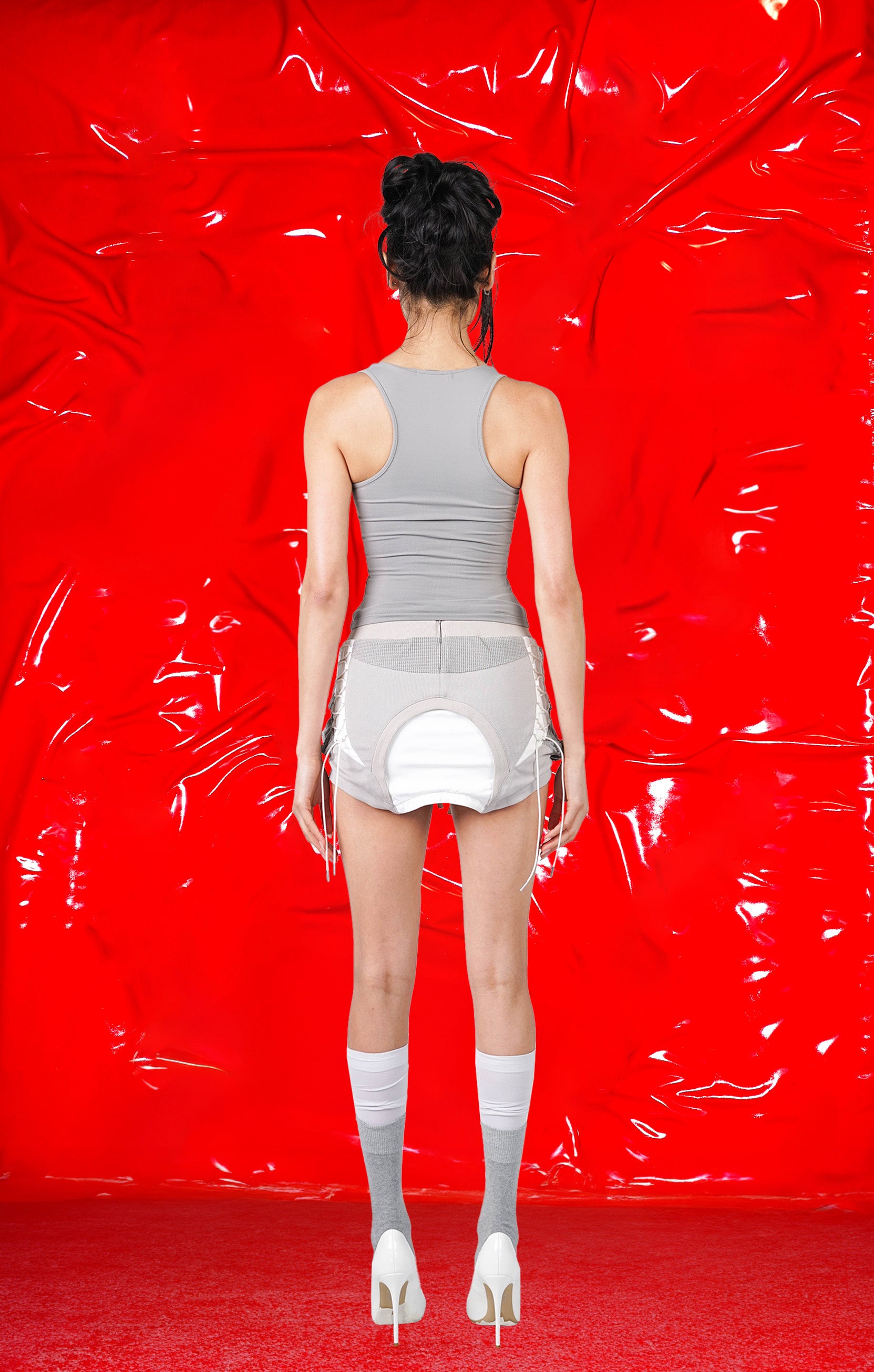 MULTIFAB MINISKIRT WHITE