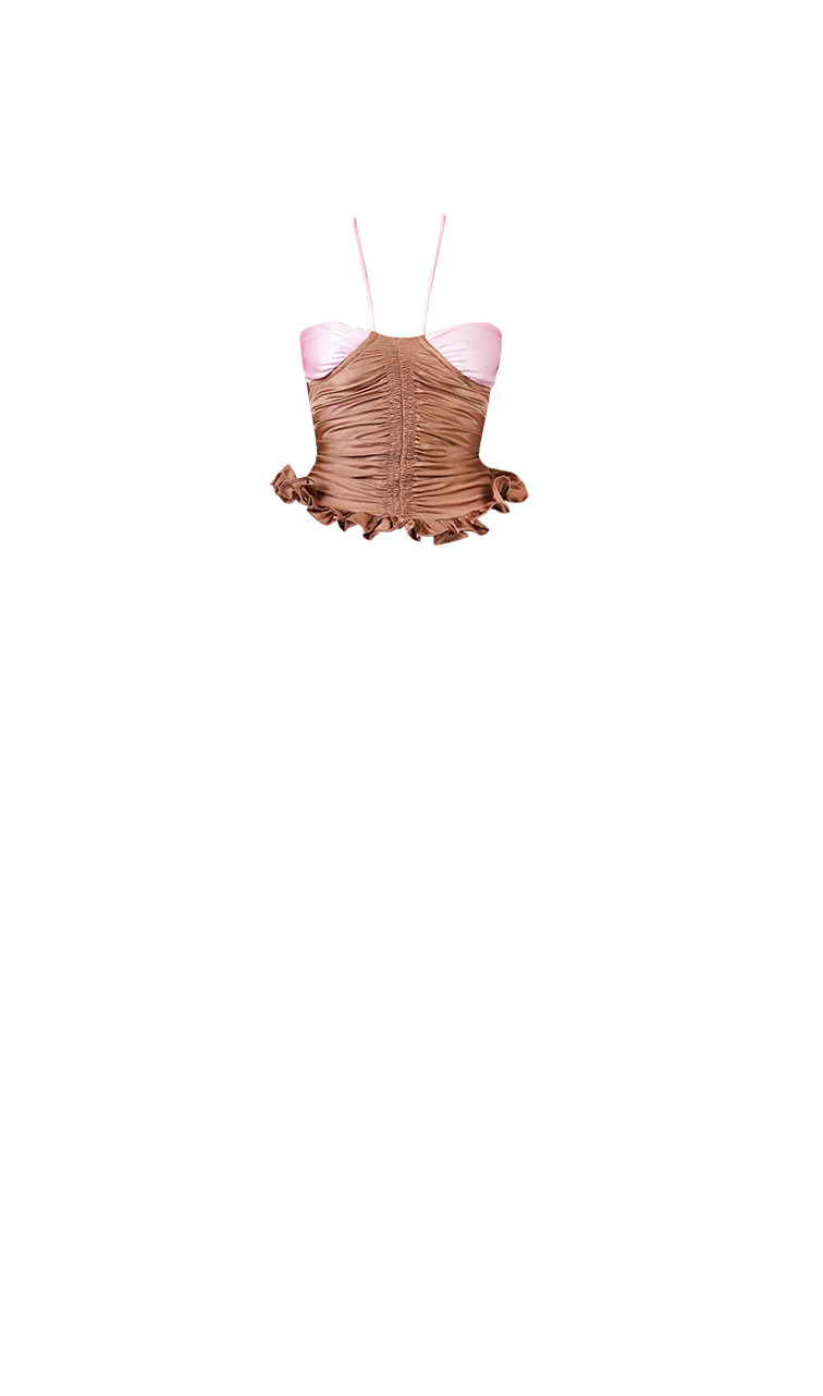 ALIVEYA TOP PINK/BROWN