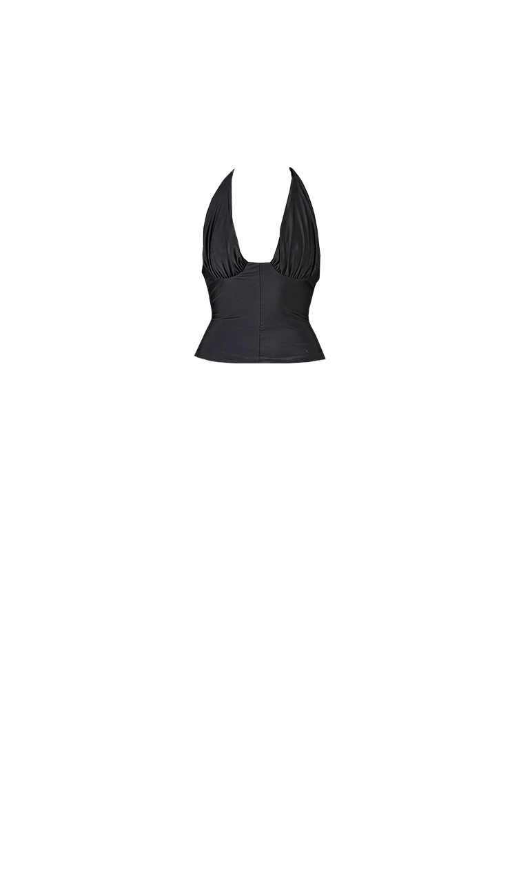 HOLY WRINKLES TOP BLACK